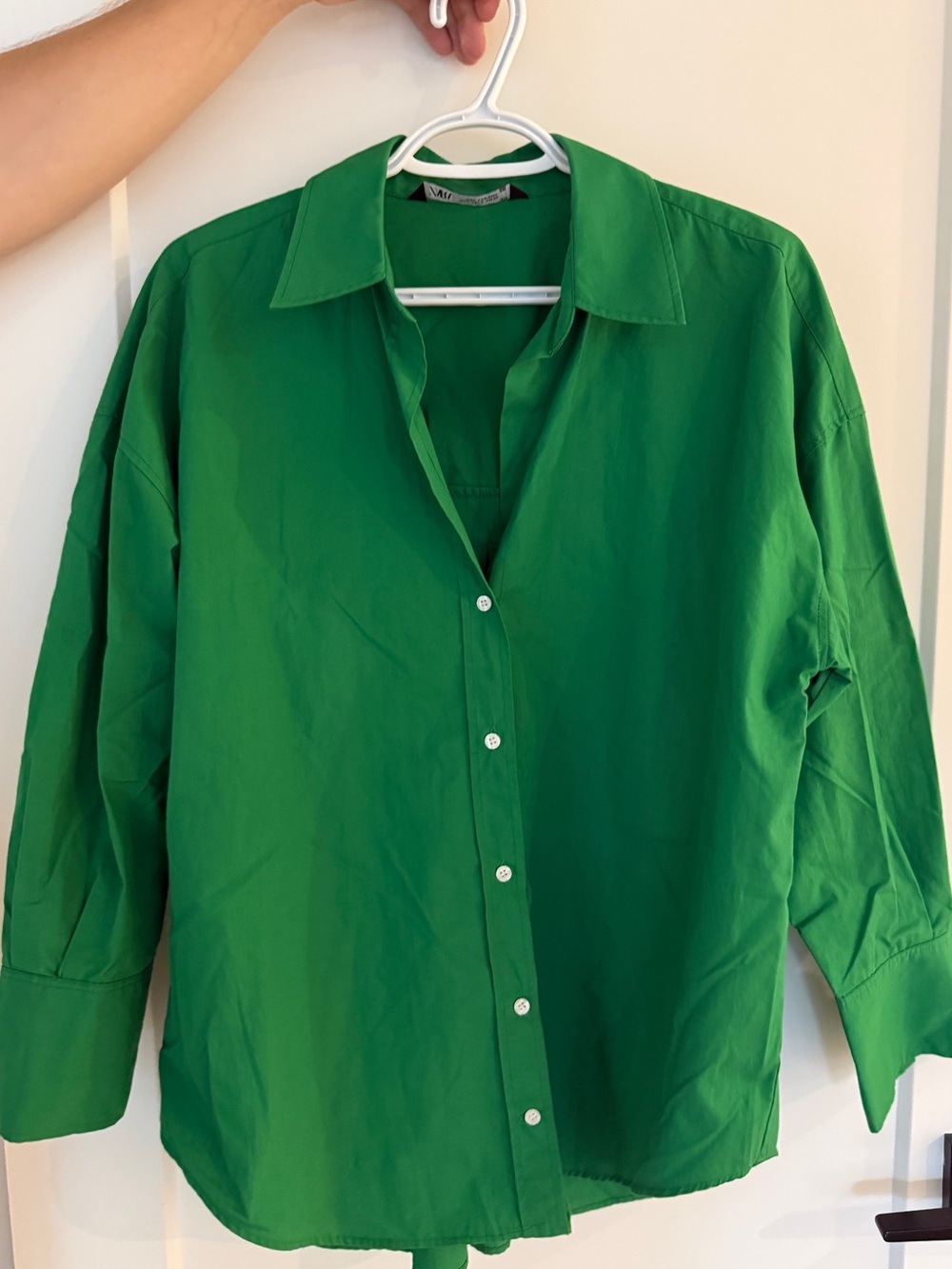 Zara Oversized Green Classic Shirt